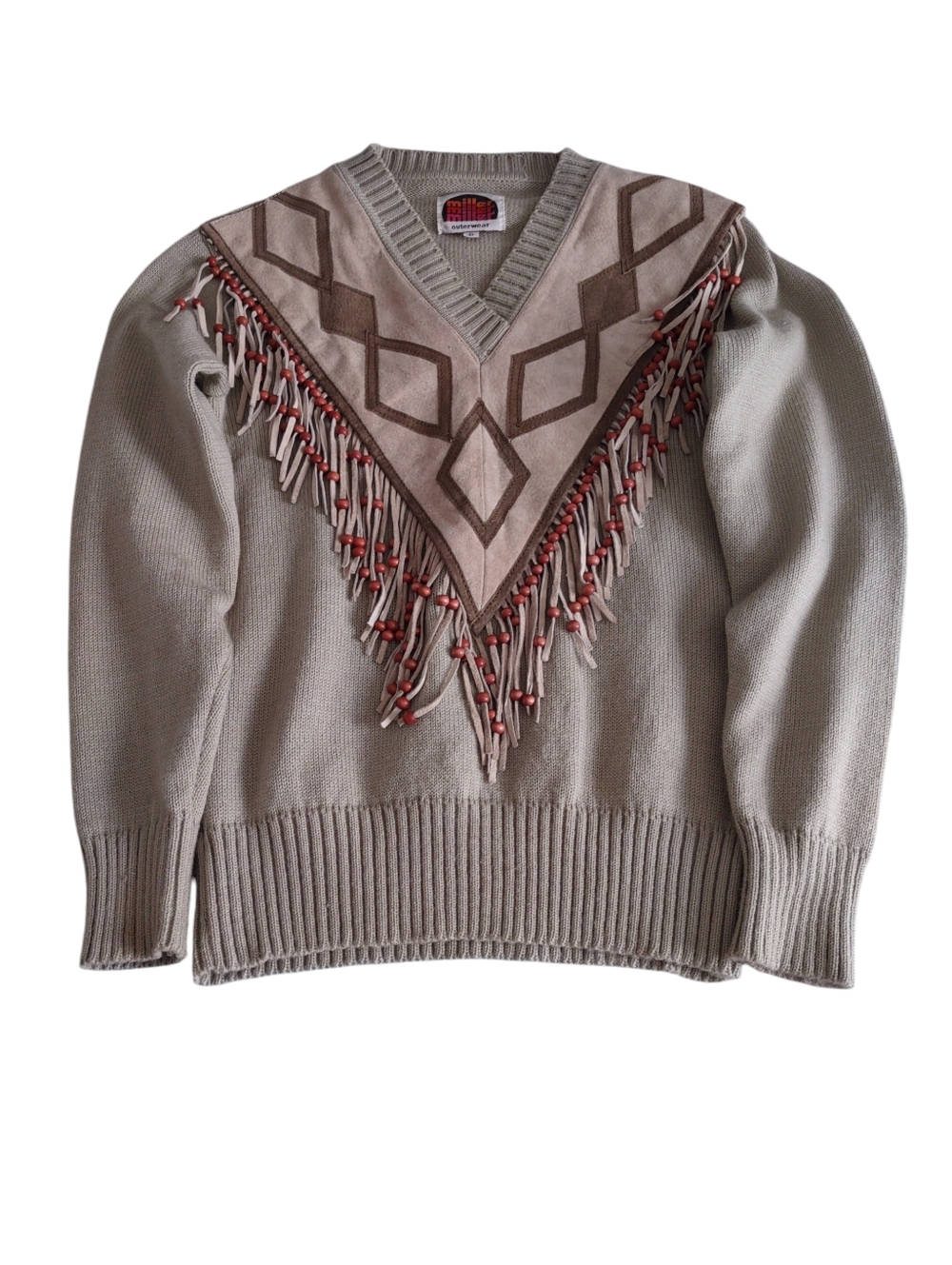 Miller Small Western Fringe Leather Sweater